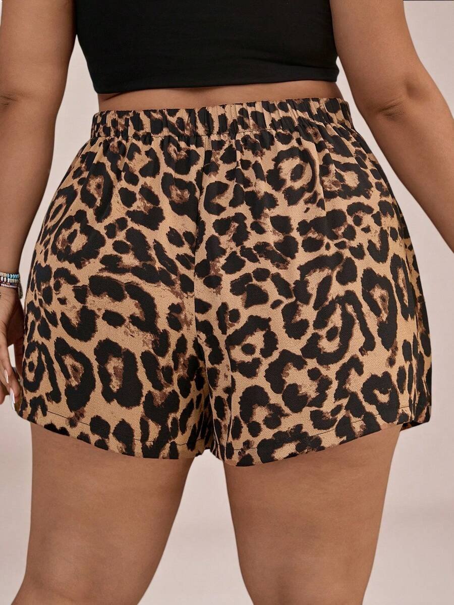 Pantalones cortos de mujer con estampado de leopardo - Imagen 3