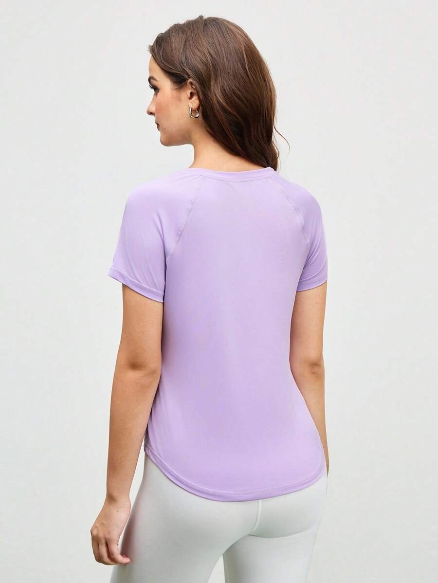 Camiseta deportiva casual de manga corta con cuello redondo - Imagen 3