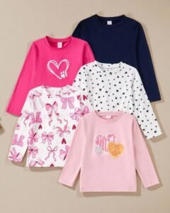 Camisetas de manga larga con estampado para niñas