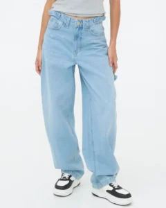 Jeans Baggy Bleach Azul