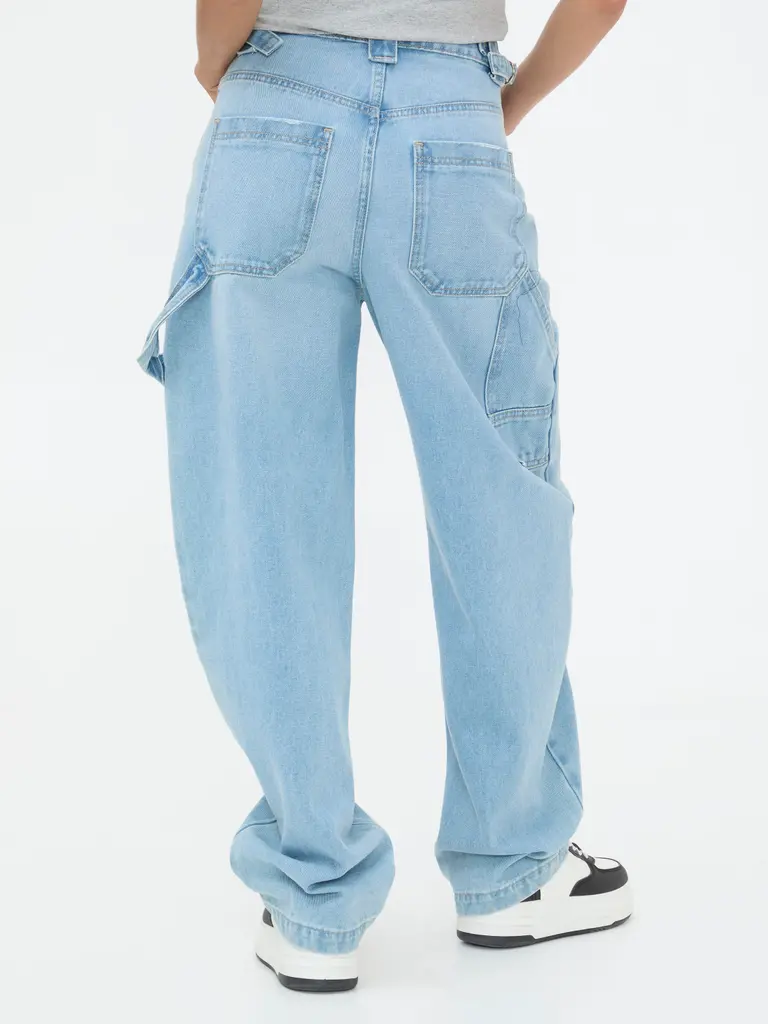 Jeans Baggy Bleach Azul - Imagen 2