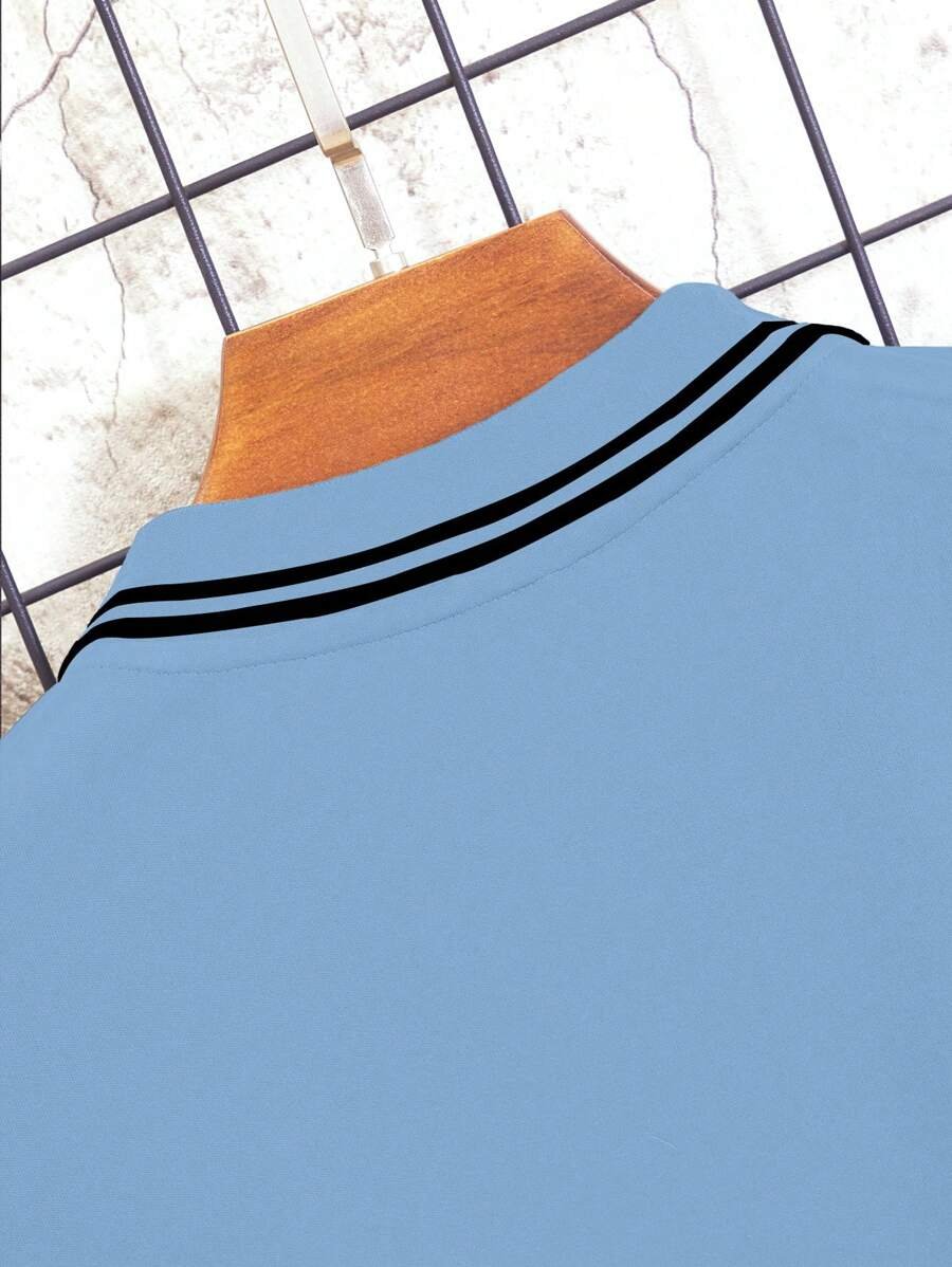 Playera tipo polo de estilo versátil con estampado de caballero - Imagen 2