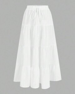 Falda con volantes multicapa en el bajo