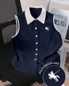 Camiseta sin mangas con estampado de caballero elegante