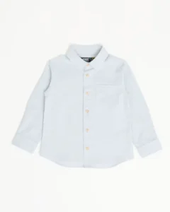 Camisa Básica Manga Larga Azul