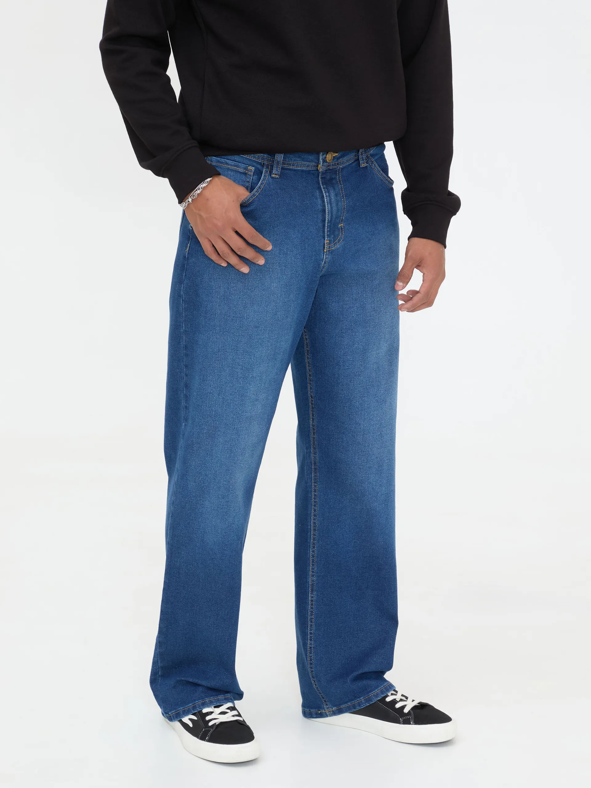 Jeans Recto Azul Oscuro