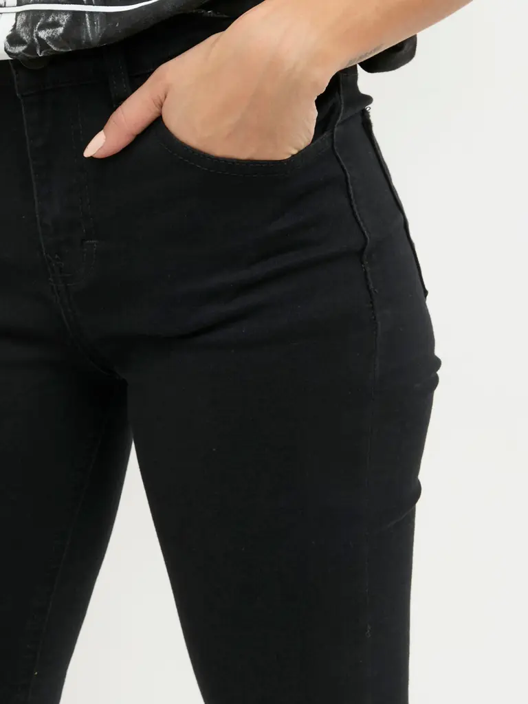 Jeans de Mezclilla Skinny Negro - Imagen 3