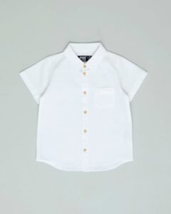 camisa blanca manga corta