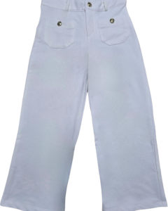 Pantalón blanco niña con bolsillos delanteros