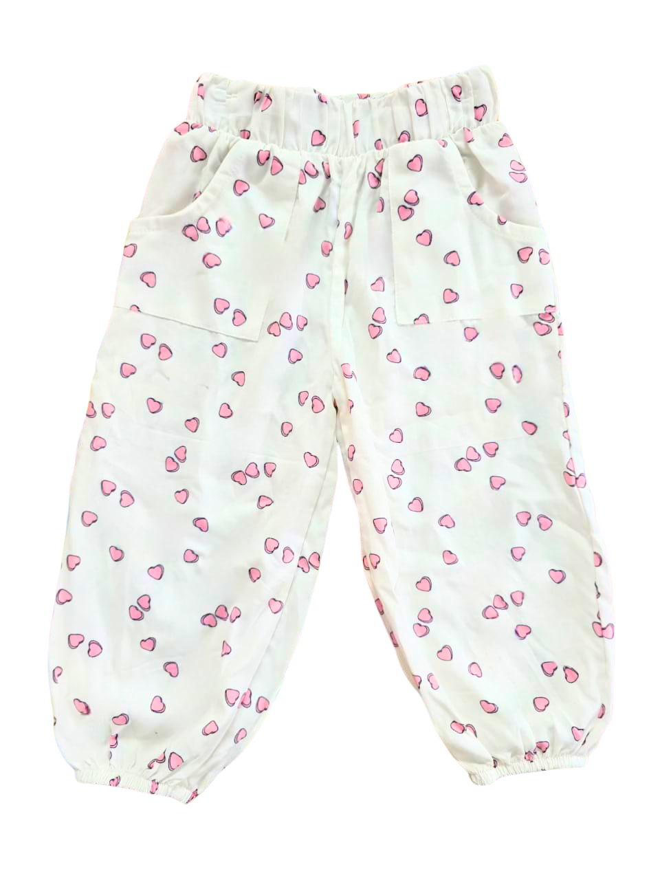 Jogger Full Print Corazones Blanco