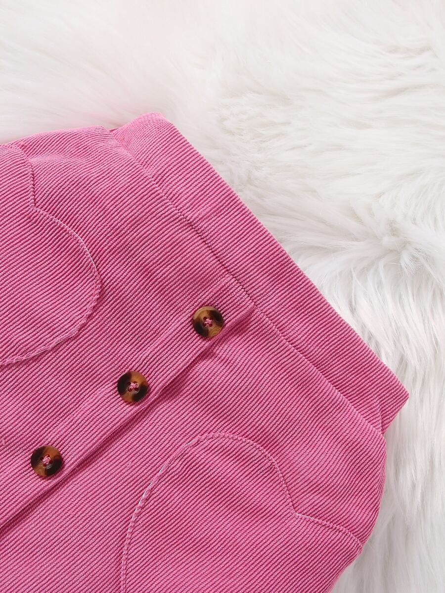 Falda con cierre de botones con parche en forma de corazón - Imagen 2