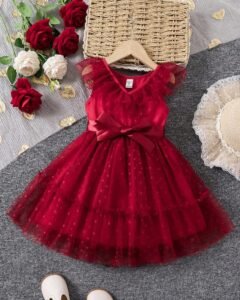 Vestido sin mangas con cuello en V de malla de contraste