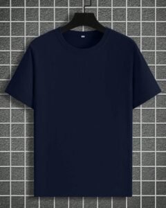 Camiseta Casual Cuello Redondo Y Manga Corta De Color Sólido