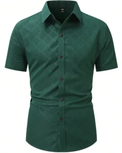 Camisa de manga corta con botones delanteros