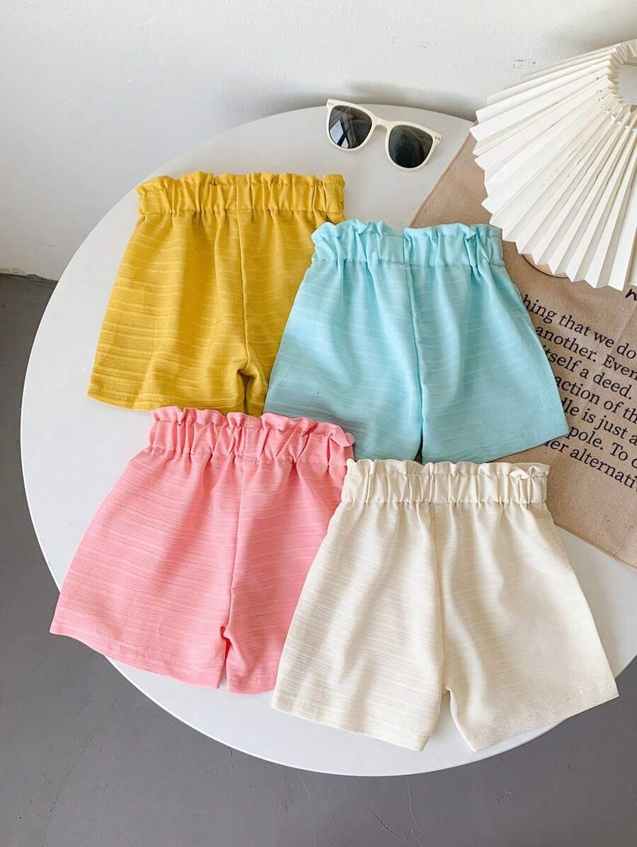Short de punto con onda minimalista casual para bebé - Imagen 3