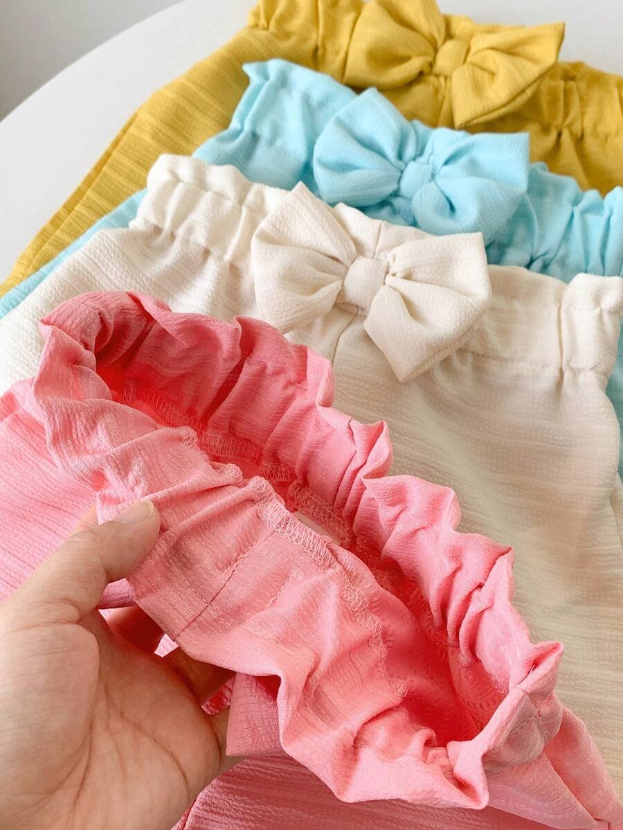 Short de punto con onda minimalista casual para bebé - Imagen 2