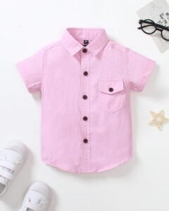 Camisa casual para niño pequeño con bolsillo único