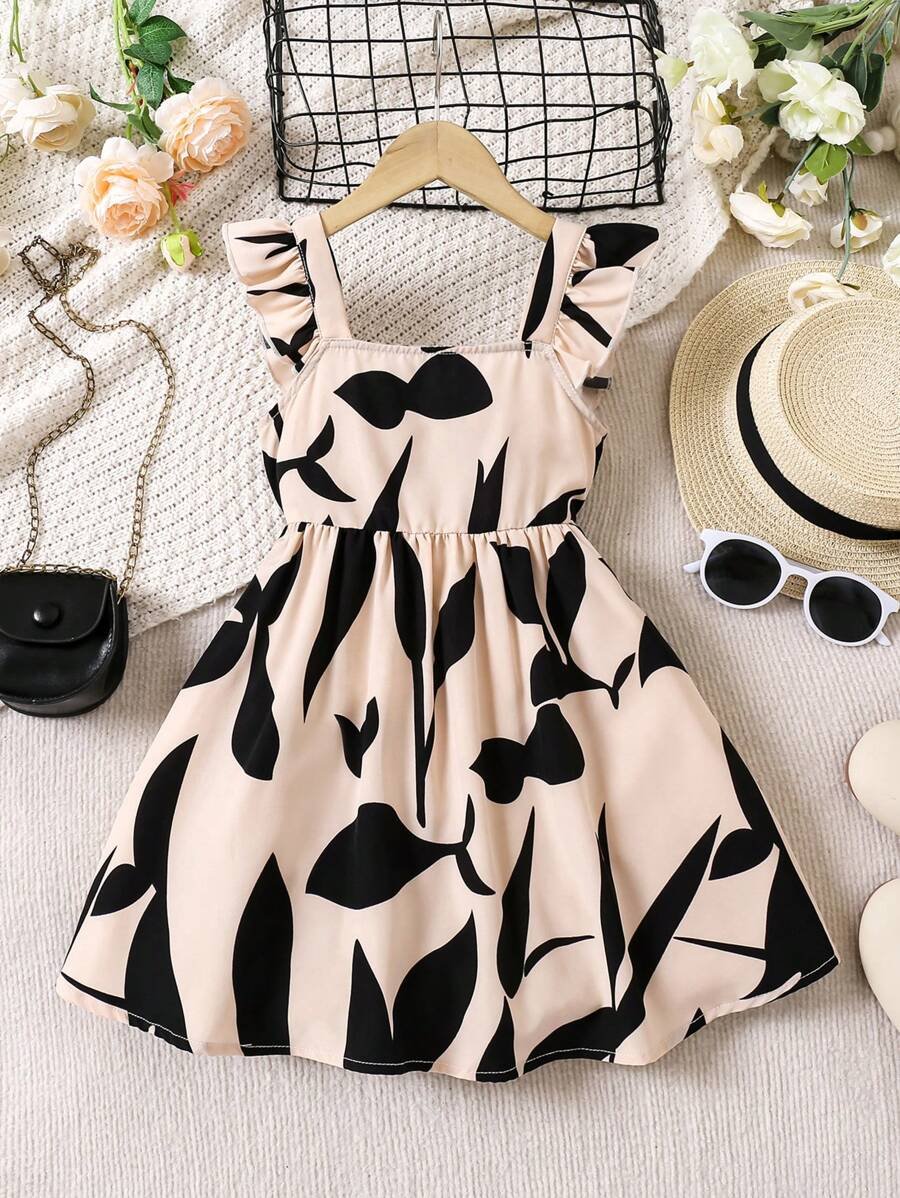 Vestido corto sin espalda de tirantes con estampado floral - Imagen 2