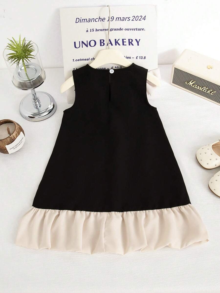 Vestido con volantes, lazo de perlas y estilo francés - Imagen 3