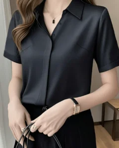 Blusa para mujer de elegante diseño, estilo urbano y maduro