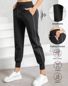 Pantalones deportivos informales holgados de mujer con cintura alta