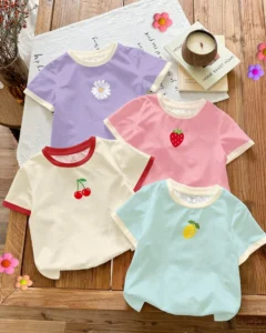 Camisetas de manga corta con cuello redondo casuales