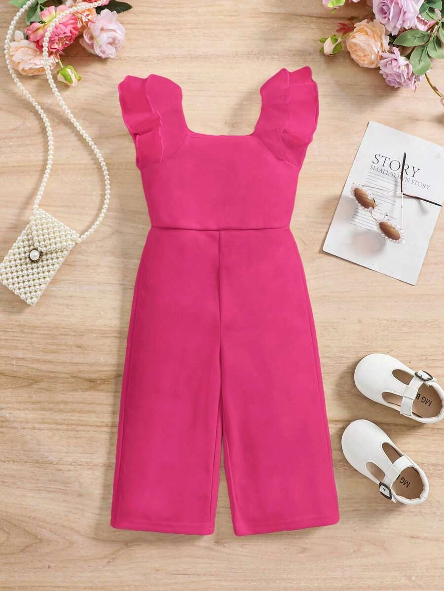 Pelele de una pieza de bebé niña con volantes de organza en contraste - Imagen 3