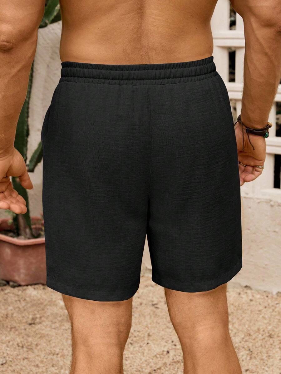 Pantalones cortos deportivos con bolsillos y cintura con cordón - Imagen 3