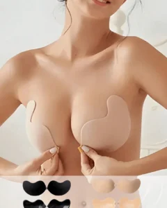 Par de sujetador adhesivo sin tirantes con efecto push-up