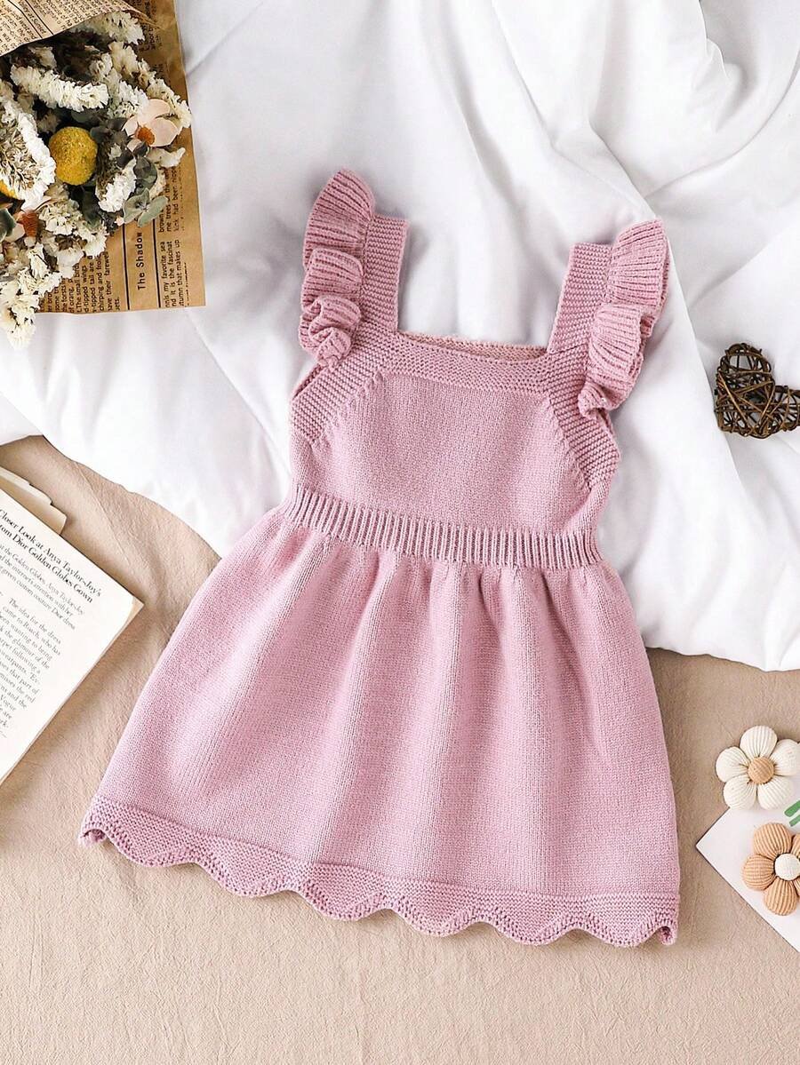 Vestido de tirantes sin mangas con dobladillo de Ruffle - Imagen 3