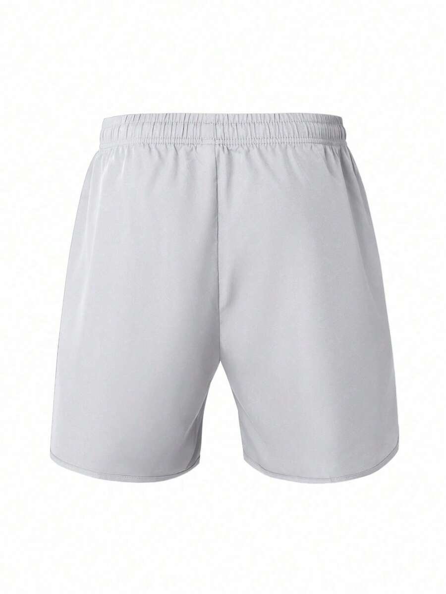 Pantalones cortos deportivos con estampado de letras y cordones - Imagen 2