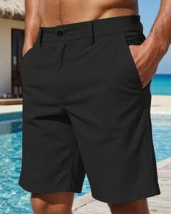 Pantalones cortos casuales de hombre con bolsillo en diagonal