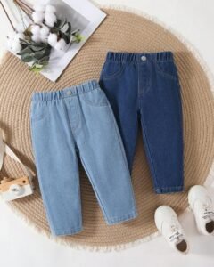 Pantalones vaqueros de estilo casual para niños pequeños