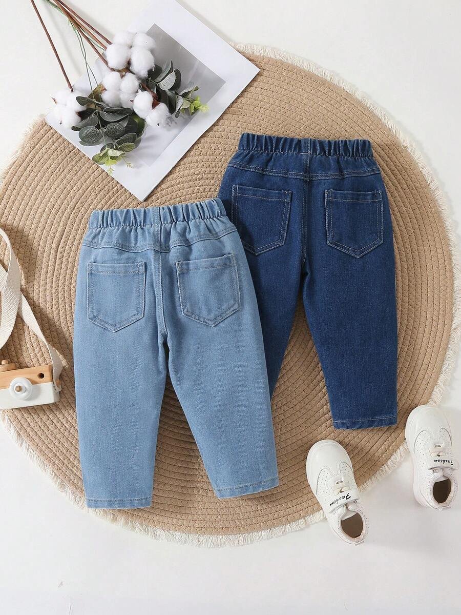 Pantalones vaqueros de estilo casual para niños pequeños - Imagen 3