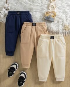 Pantalones casuales deportivos y cálidos con estampado gráfico de punto