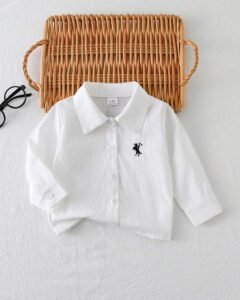 Camisa de polo de manga larga con cuello clásico