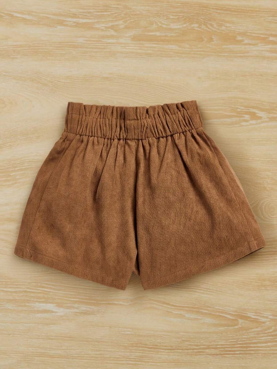 Pantalones cortos plisados de unicolor casuales de verano - Imagen 3