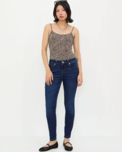 Jeans Cargo Recto Azul Oscuro