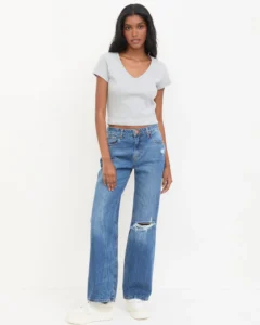 Jeans Recto Destrucción Stone