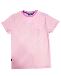 Playera tipo polo unicolor coral