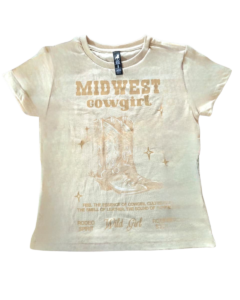 Playera niña con estampado de bota