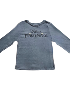 Playera niña manga larga con detalle de rosas