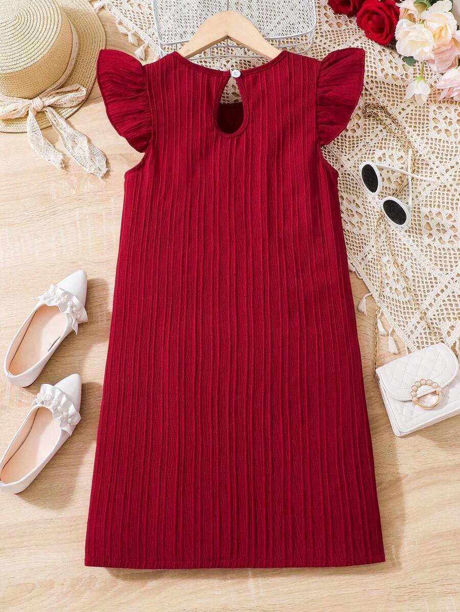 Vestido con lazo delantero ribete con fruncido - Imagen 2