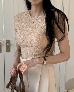 Camiseta de manga corta lisa, sencilla y de moda para uso casual