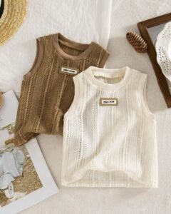 Chaleco sin mangas con diseño hueco y de malla