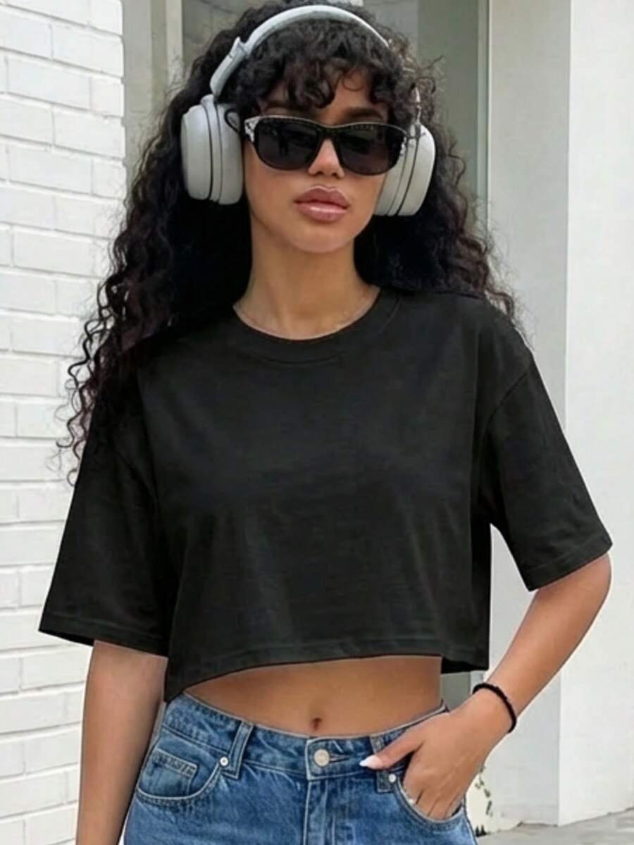 Camiseta corta de manga corta holgada - Imagen 3