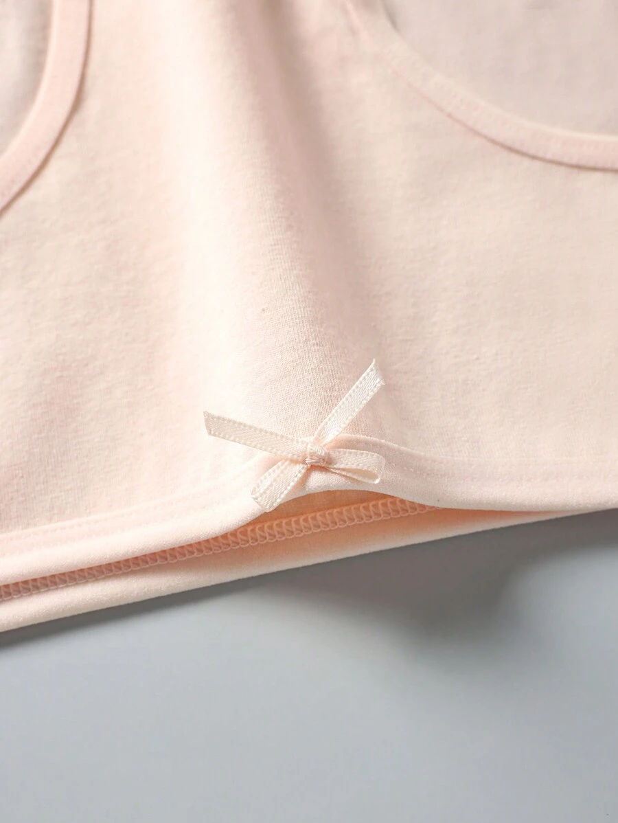 4 piezas Ropa interior de algodón de unicolor y cintura baja - Imagen 2