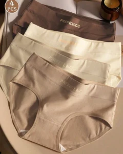 4 paquetes de bragas deportivas sin costuras, con estampado de letras Maillard y de unicolor