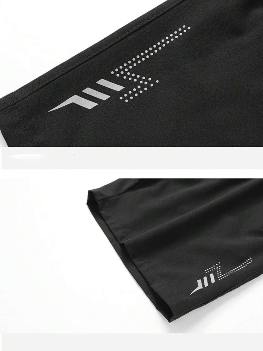 Shorts casuales para correr con bolsillos y cremallera - Imagen 2