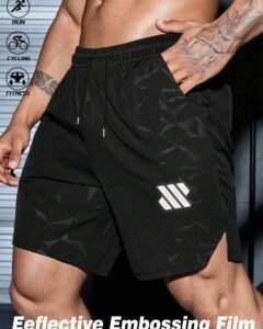 Pantalones cortos deportivos casuales con bolsillo y cordón